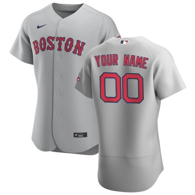 Boston Red Sox Custom Men's Nike Gray Road 2020 Authentic Team MLB Jersey